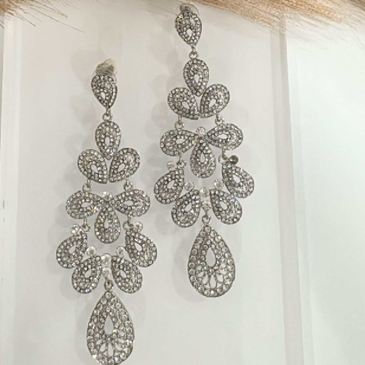 Κρεμαστά Μακριά Σκουλαρίκια Με Strass Για Γάμο & Βραδινό Look